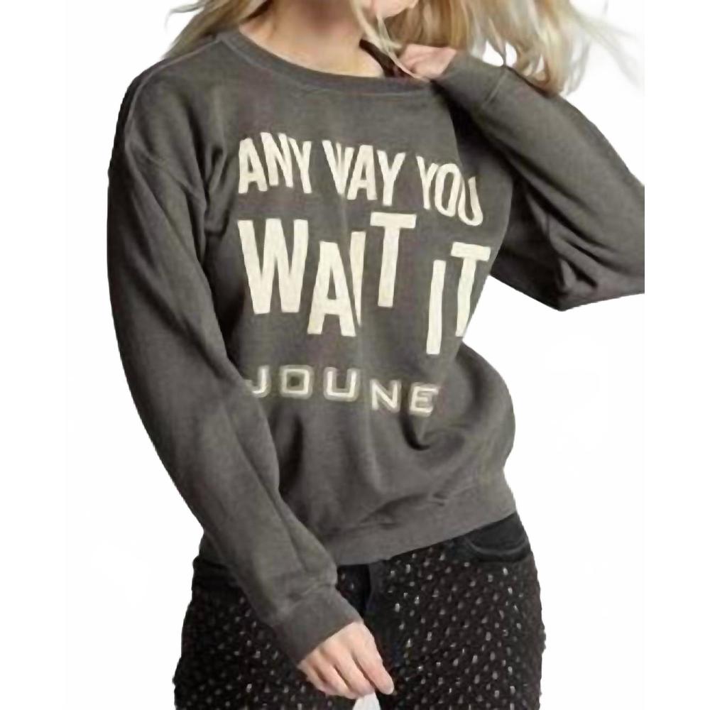 NEW RECYCLED KARMA journey any way you want it sweatshirt in vintage black - Picture 2 of 2